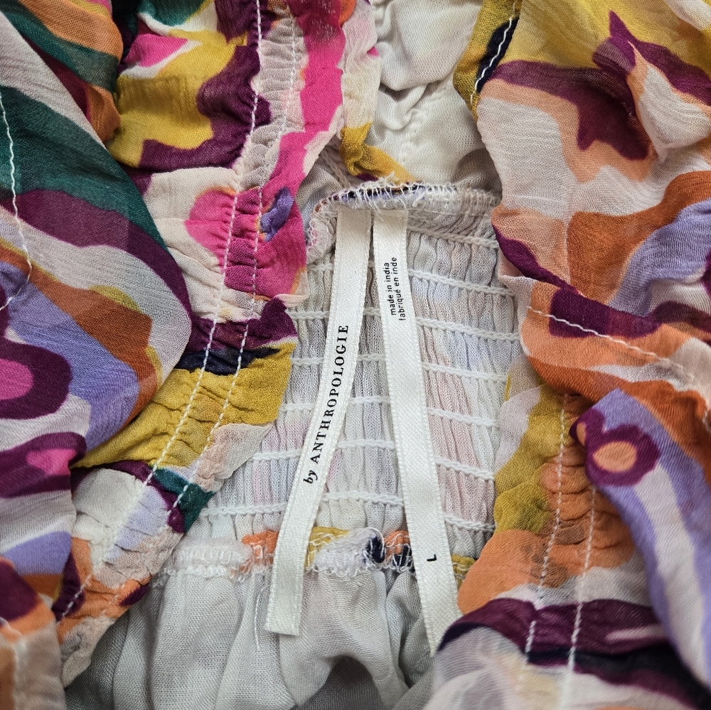 Anthropologie Multicolor Abstract Print Maxi Dress - Picture 9 of 13